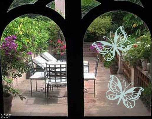Fensterfolie - Fenstertattoo - Fensterdeko - No.SF869 Schmetterlingsduo - Fensterbilder Frühling