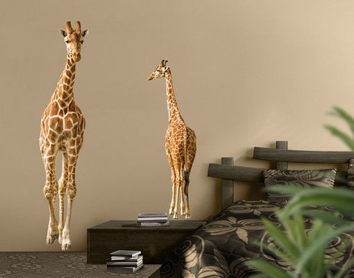 Wanddeko Schlafzimmer No.315 Zwei Giraffen