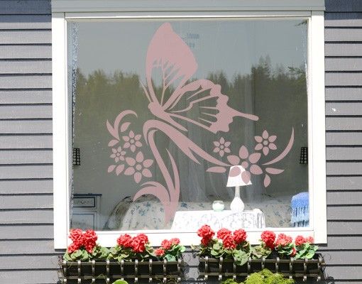 Fensterfolie - Fenstertattoo - Fensterdeko - No.9 Schmetterling - Fensterbilder Frühling