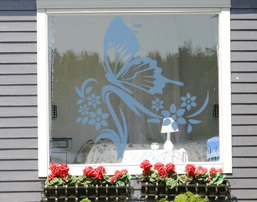 Fensterfolie - Fenstertattoo - Fensterdeko - No.9 Schmetterling - Fensterbilder Frühling