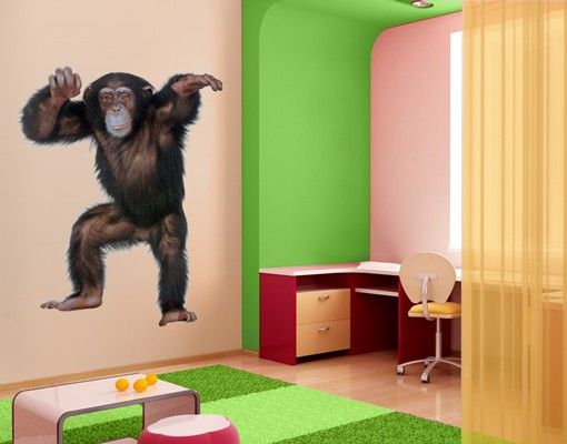 Deko Kinderzimmer No.291 Vergnügter Affe