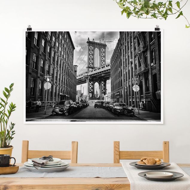 Wanddeko Architektur Manhattan Bridge in America