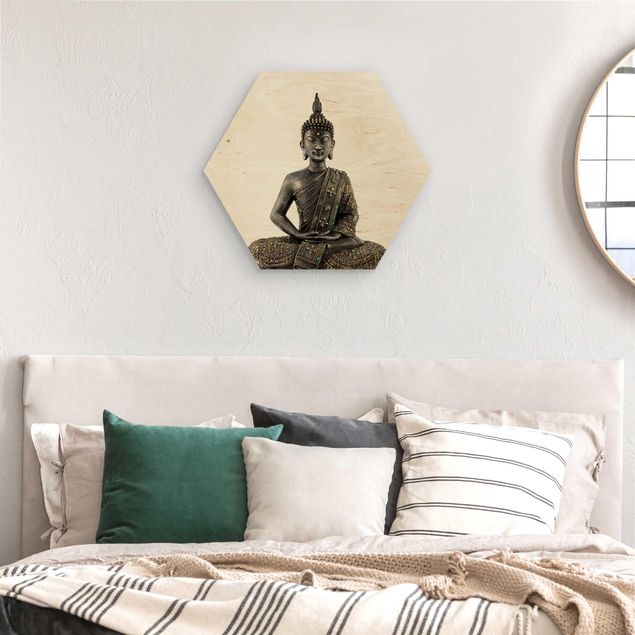 Wanddeko Esszimmer Zen Buddha Stein