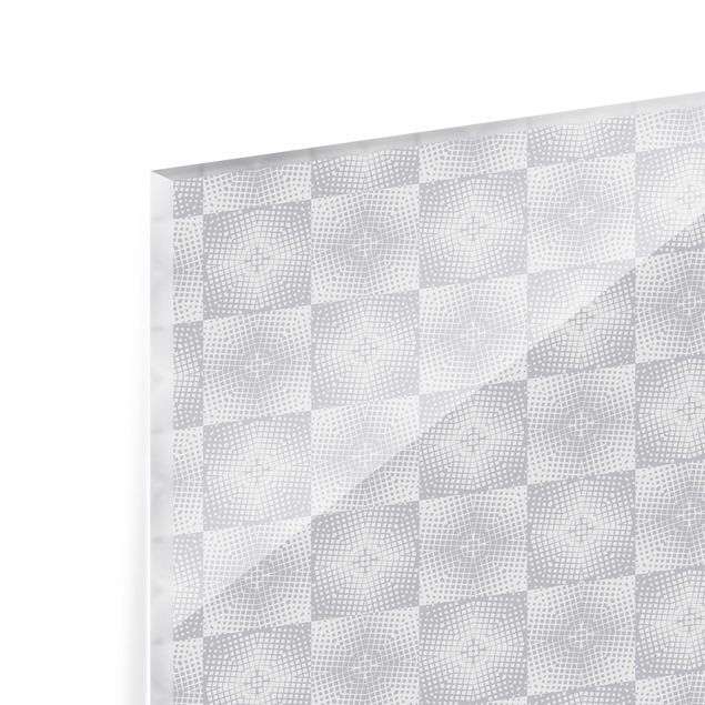 Pattern Design Geometrisches Kachelmuster in Grau
