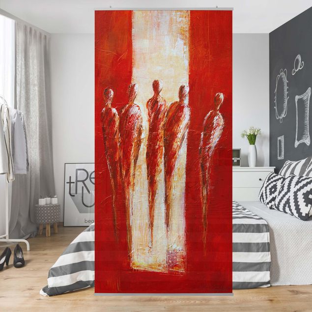 Wanddeko Flur Petra Schüßler - Fünf Figuren in Rot 02
