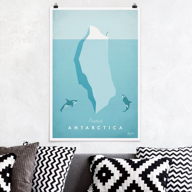 Wanddeko blau Reiseposter - Antarktis