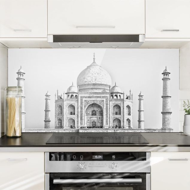 Wanddeko Küche Taj Mahal in Grau