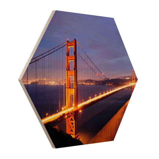 Wanddeko Esszimmer Golden Gate Bridge bei Nacht