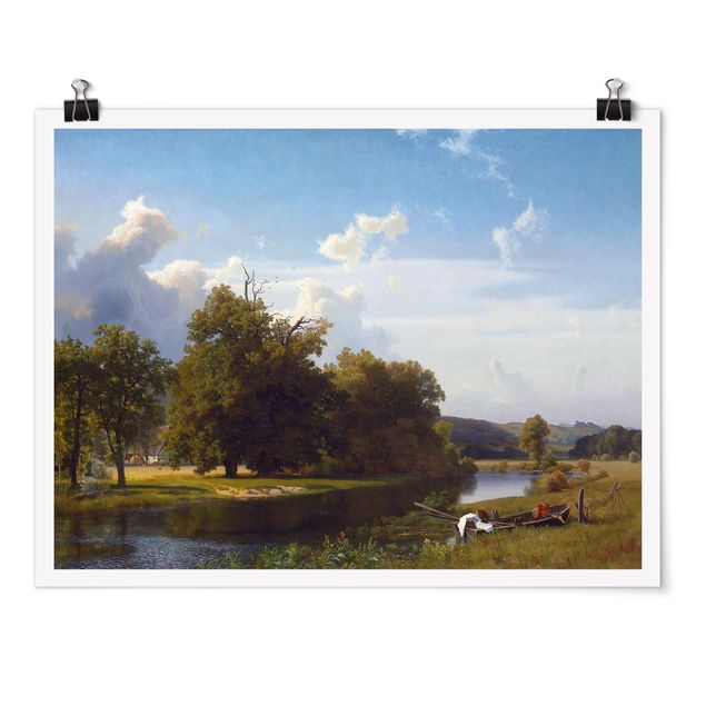 Romantik Bilder Albert Bierstadt - Flusslandschaft