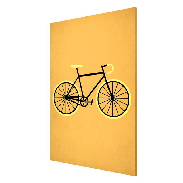 Wanddeko Büro Fahrrad in Gelb