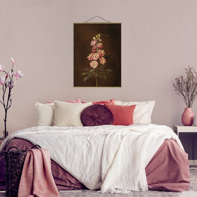 Wanddeko Wohnzimmer Barbara Regina Dietzsch - Eine rosa Garten-Levkkoje