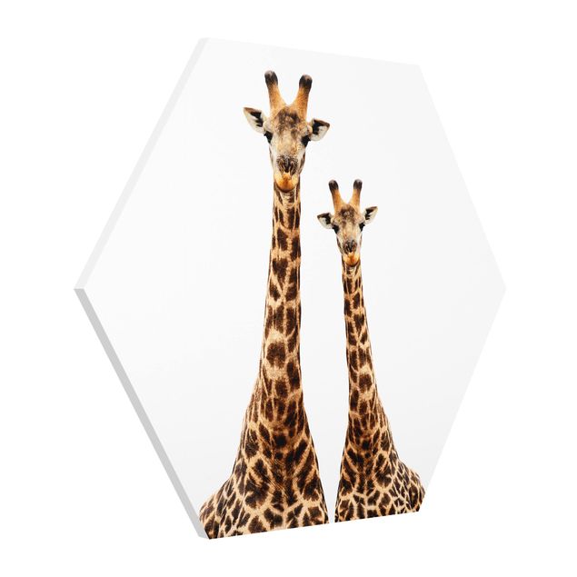 Wanddeko Mädchenzimmer Portait Zweier Giraffen