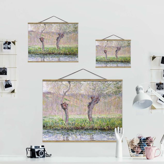 Wanddeko Esszimmer Claude Monet - Weidenbäume Frühling