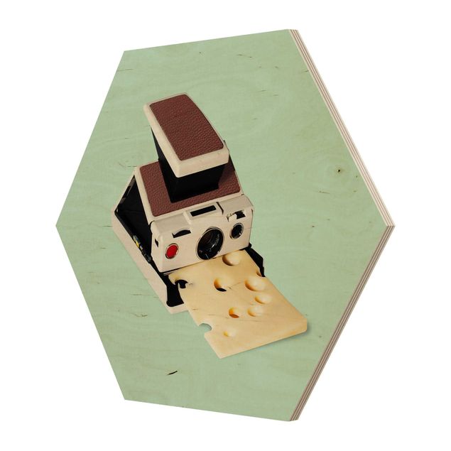 Wohndeko Kulinarisch Kamera mit Käse