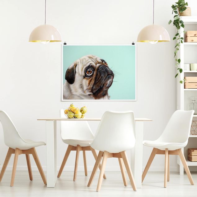 Wandbilder Hunde Belohnung für Mops