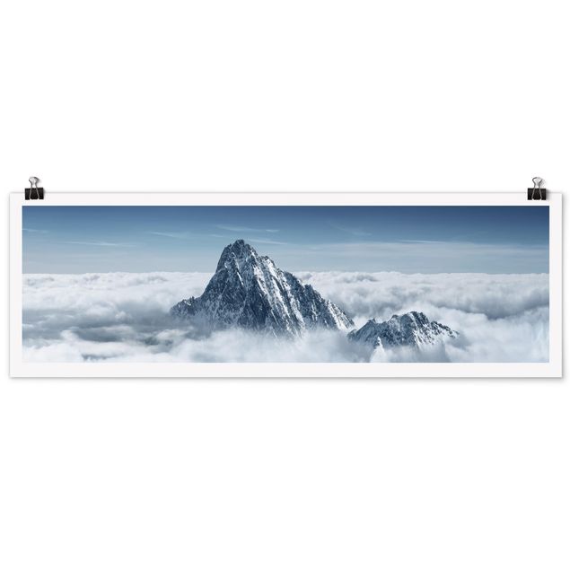 Wanddeko Esszimmer Die Alpen über den Wolken