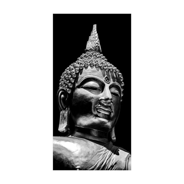Wanddeko schwarz-weiß Buddha Statue Gesicht