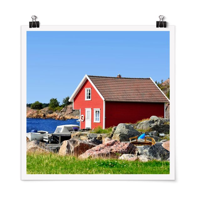 Wanddeko Wohnzimmer Urlaub in Norwegen