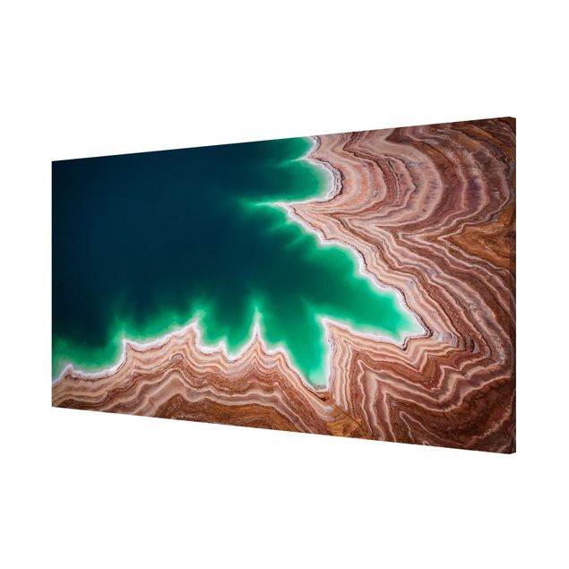 Wanddeko Büro Schichtenlandschaft am Toten Meer