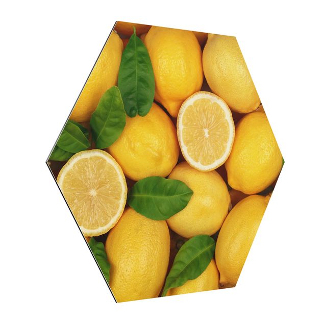 Wanddeko Büro Saftige Zitronen