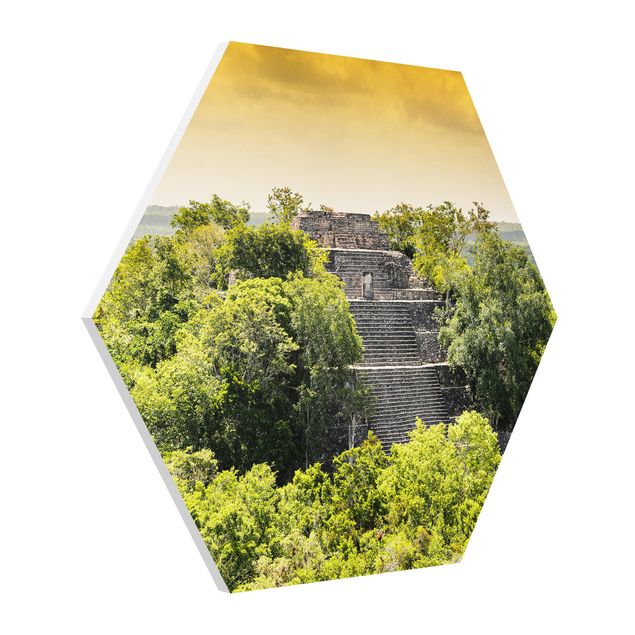 Wanddeko Esszimmer Pyramide von Calakmul