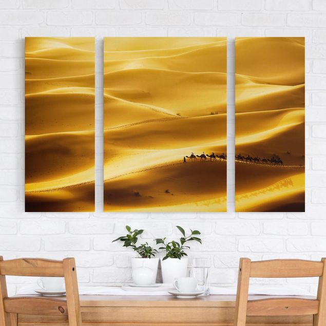 Wanddeko Wohnzimmer Golden Dunes