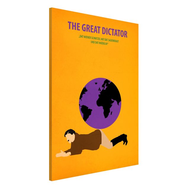 Wanddeko gelb Filmposter The great dictator