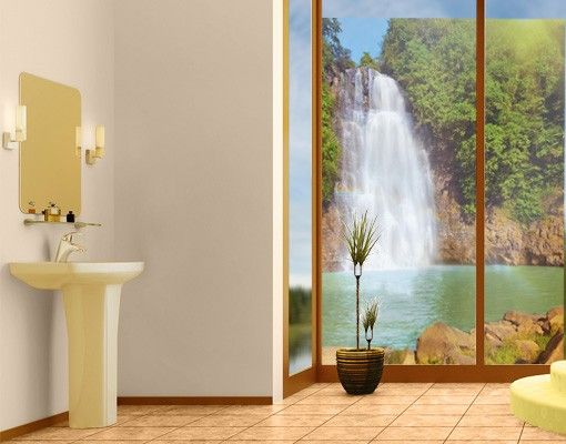 Wanddeko Schlafzimmer Wasserfall Romantik