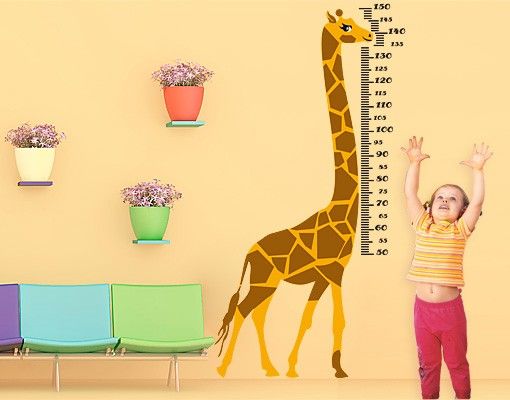 Deko Kinderzimmer No.CG146 Giraffenmaßband 153x78 cm