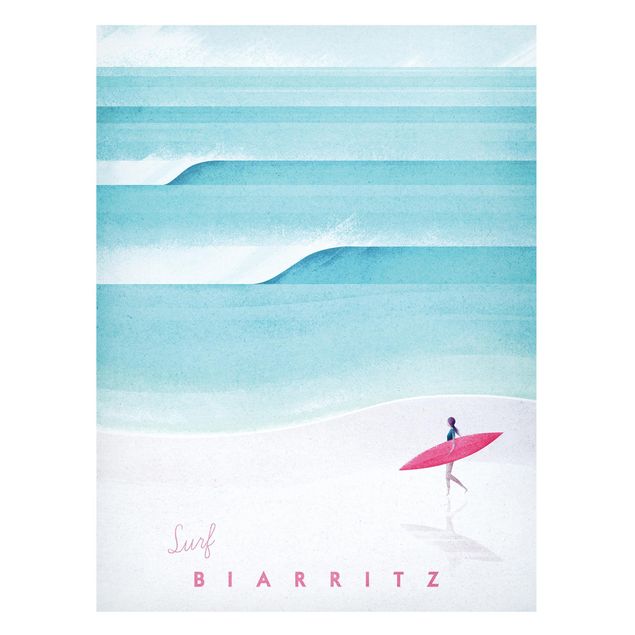 Wanddeko Esszimmer Reiseposter - Biarritz