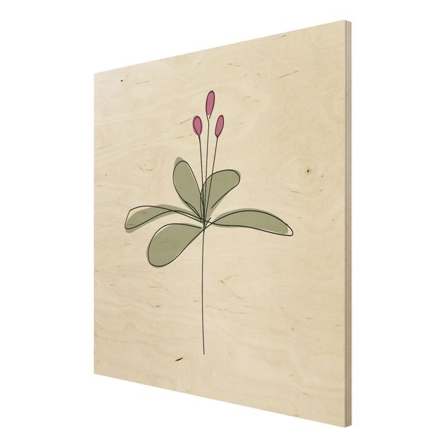 Wohndeko Blume Seerose Line Art