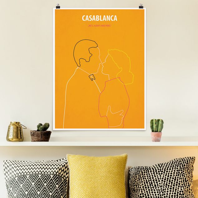 Wanddeko gelb Filmposter Casablanca