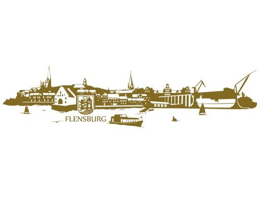 Wanddeko Flur No.TA90 Skyline Flensburg