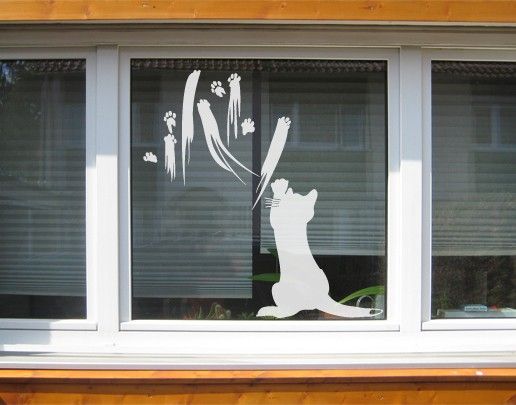 Wanddeko draußen No.UL633 Katzenkunst