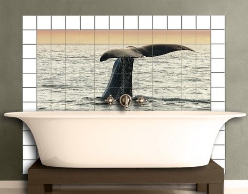 Küche Dekoration Wal beim Tauchgang