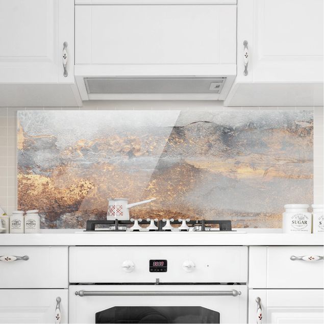 Küche Dekoration Gold-Grauer Nebel
