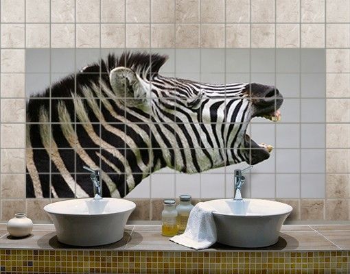 Küchen Deko Brüllendes Zebra
