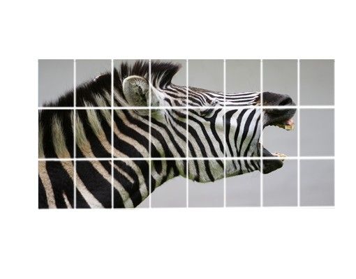 Wanddeko Büro Brüllendes Zebra