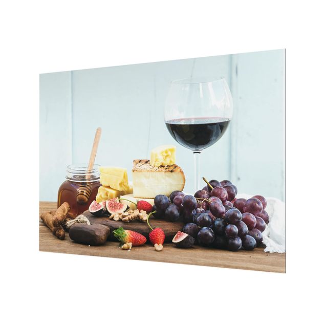 Wohndeko Fotografie Käse und Wein