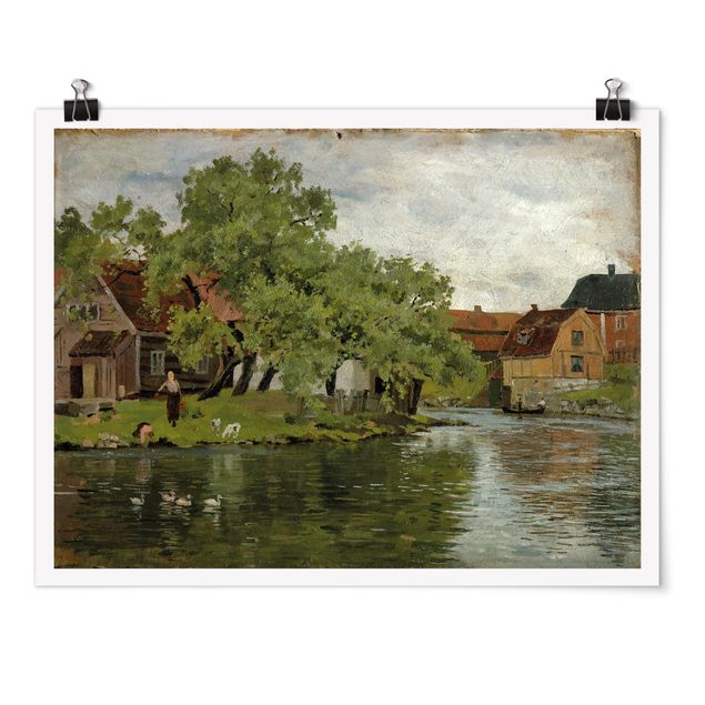 Post Impressionismus Bilder Edvard Munch - Fluss Akerselven