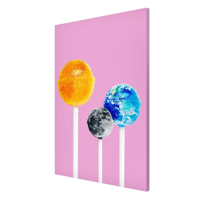 Wanddeko Büro Lollipops mit Planeten