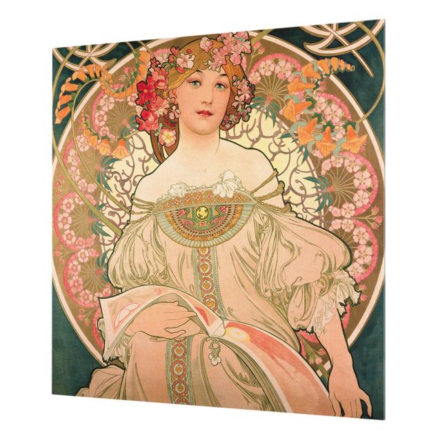 Wanddeko rosa Alfons Mucha - Plakat für F. Champenois