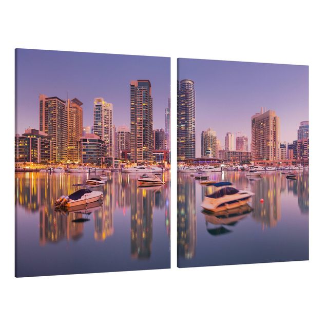 Leinwand Dubai Dubai Skyline und Marina