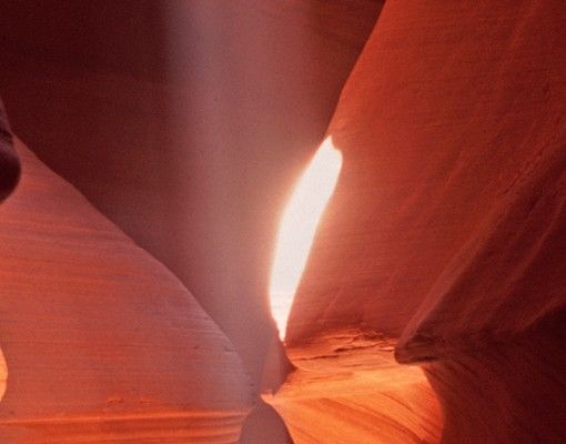 Wanddeko orange Lichtschacht im Antelope Canyon
