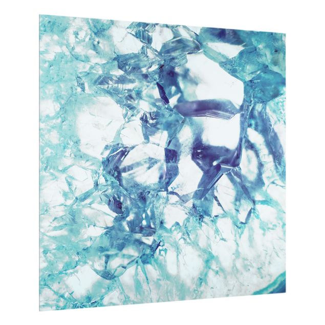 Wanddeko Naturstein Kristall Blau