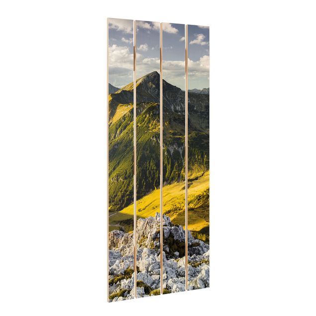 Wanddeko Büro Berge und Tal der Lechtaler Alpen in Tirol