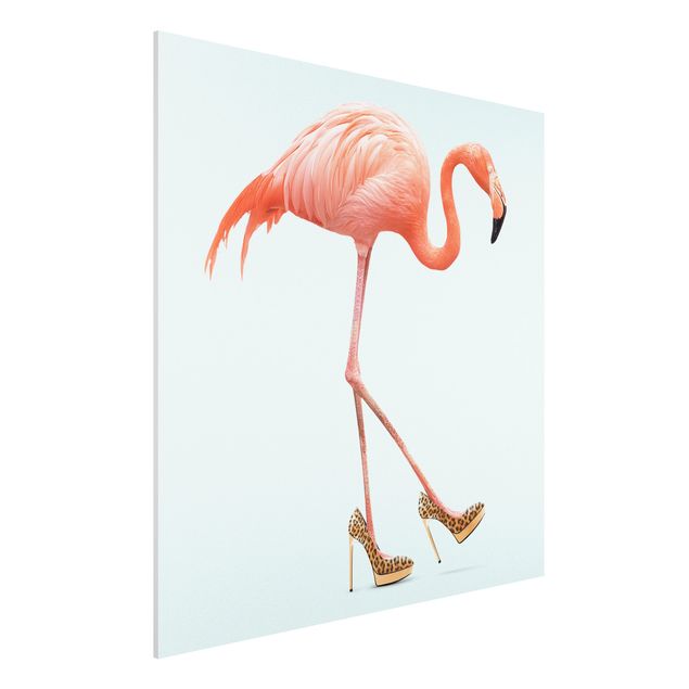 Wanddeko Schlafzimmer Flamingo mit High Heels