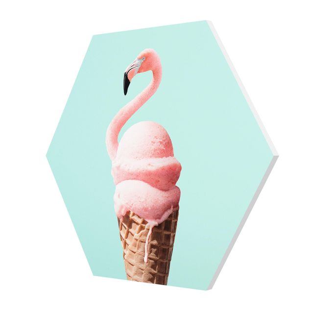 Wohndeko Kulinarisch Eis mit Flamingo