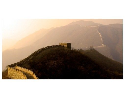 Wanddeko grün Sonnenaufgang über der chinesischen Mauer