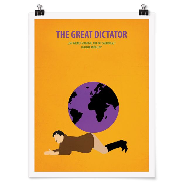 Wanddeko Esszimmer Filmposter The great dictator